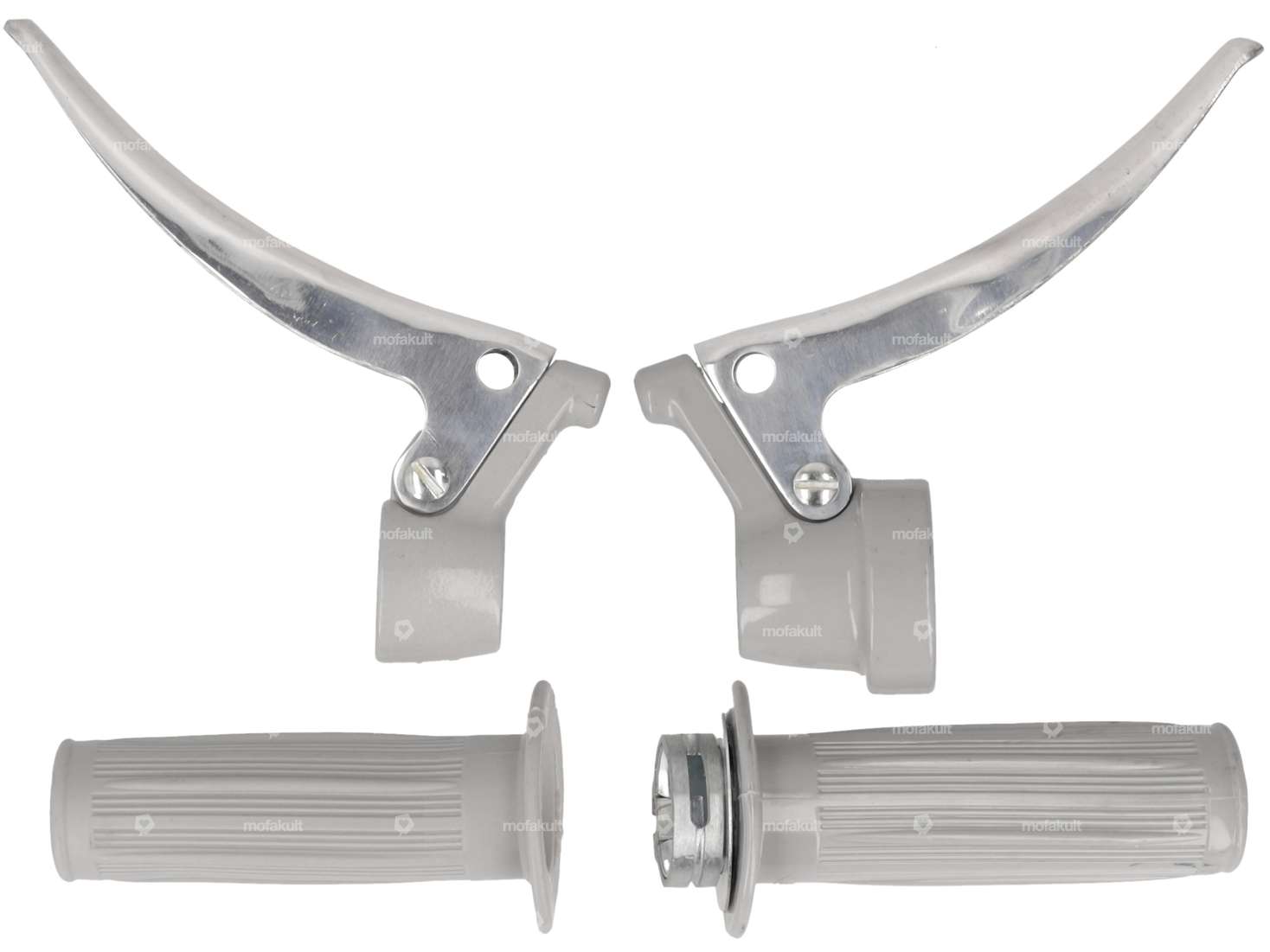 Set de poignée automatique pointu gris Carousel Image 1