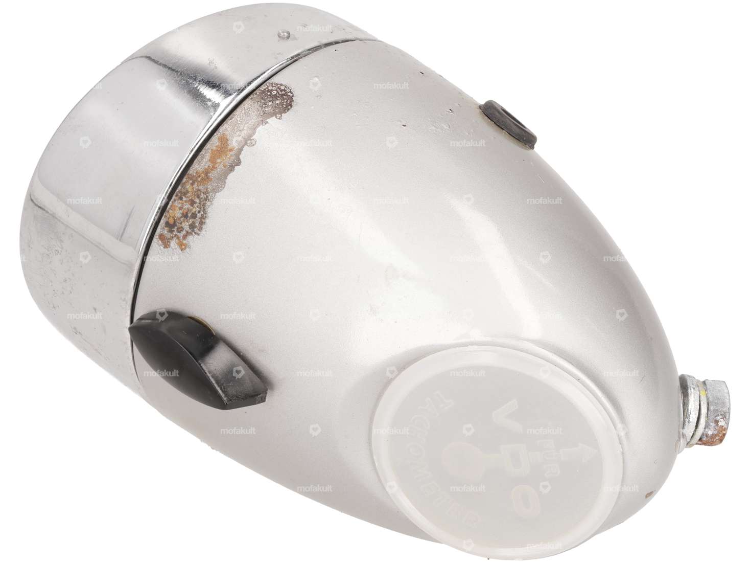 Union Eierlampe Ø 92 mm avec dommages (fixation centrale) argent NOS Carousel Image 3