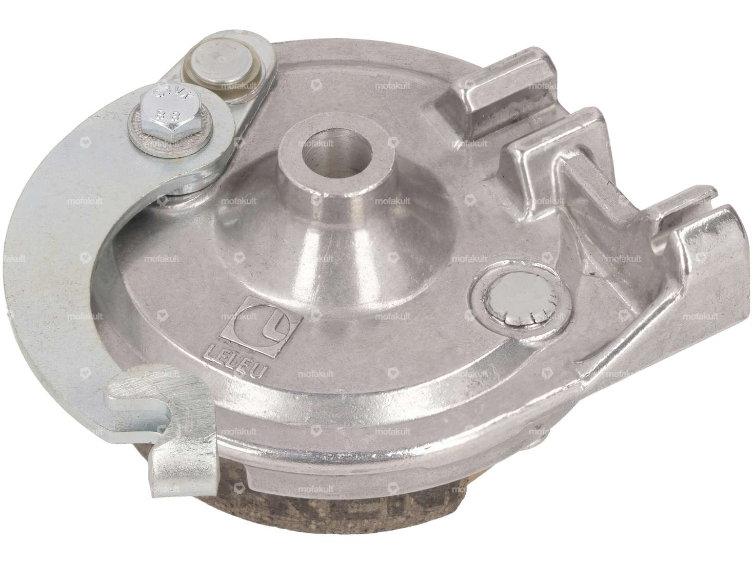 LELEU Plaque d'ancrage de frein avant axe 11 mm | Puch Maxi S, N, X30 Sport NS, NL, Velux Carousel Image 2