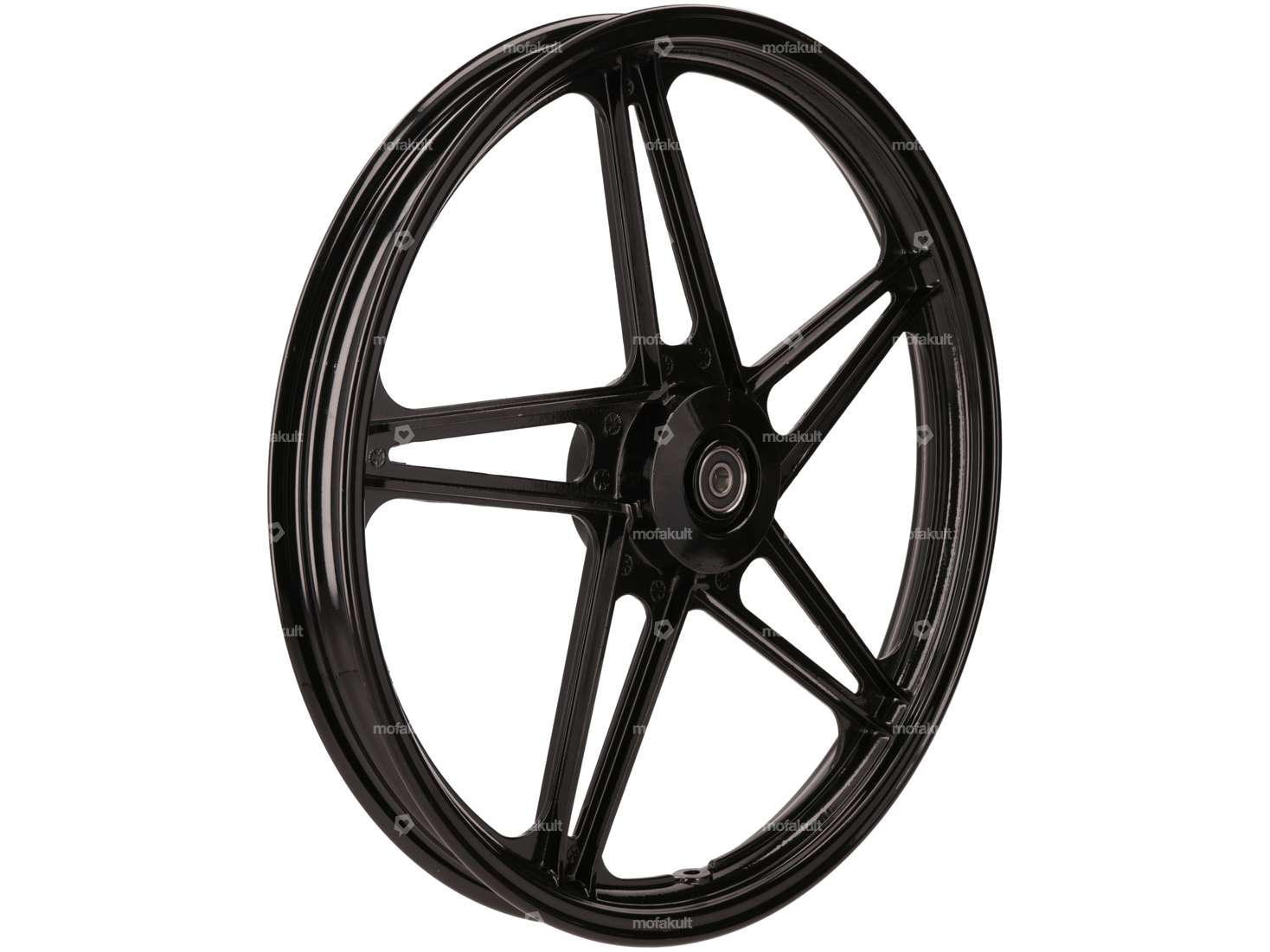 17" front wheel cast iron black with brake anchor plate Carousel Image 2