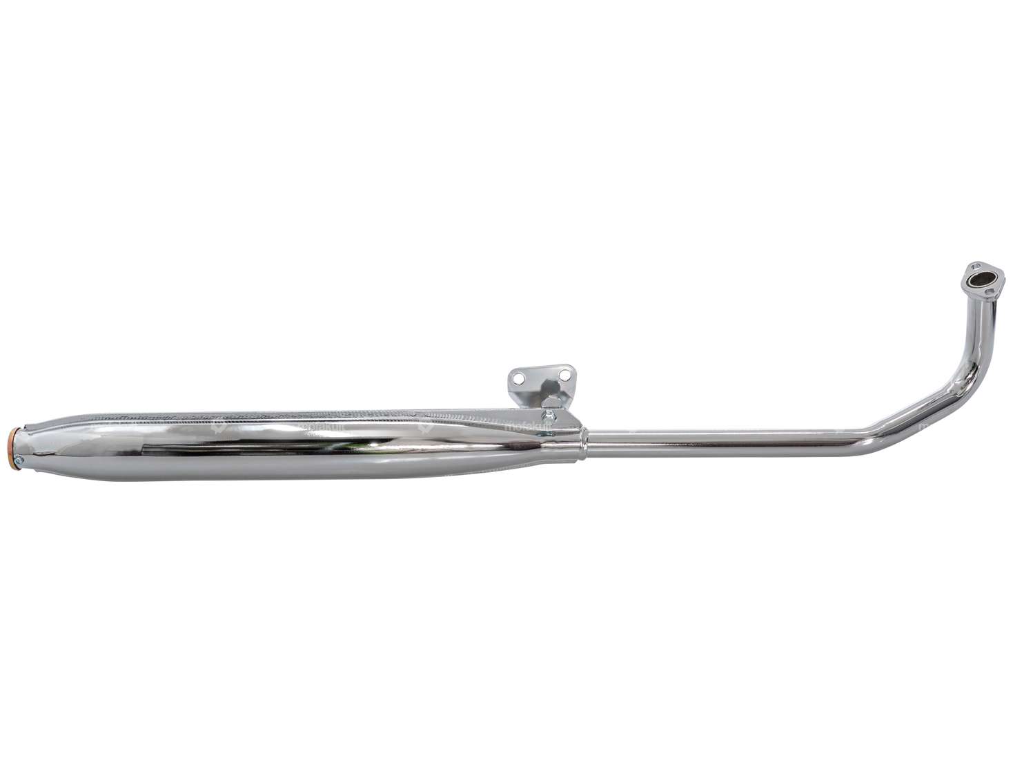 Echappement 25 mm sortie inclinée chrome | Tomos Carousel Image 1