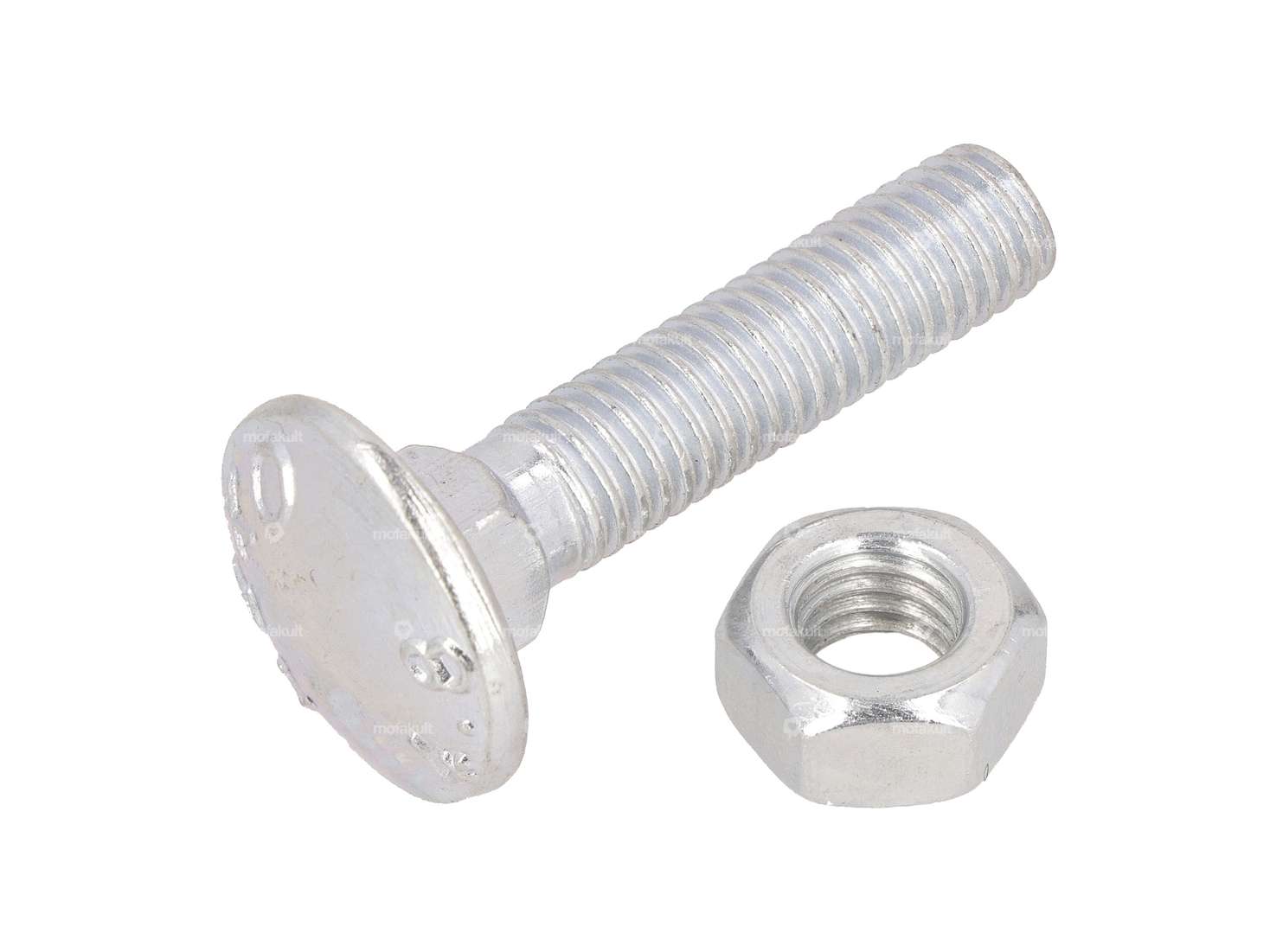 Screw M8x40 carriage bolt galvanized with nut Carousel Image 1
