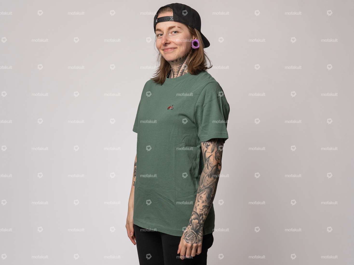 mk-Merch T-Shirt "Maxi Tuning" UNISEX petrol Carousel Image 2