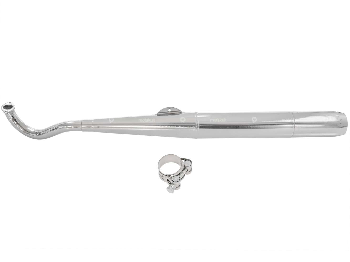 Échappement GPO « Cigare » Ø 28 mm chromé | Puch Maxi S / N, X30 Sport NS / NL Carousel Image 1