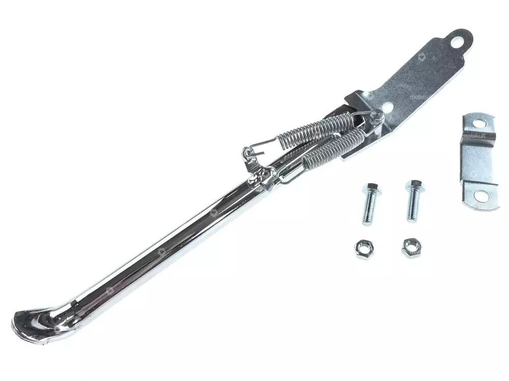 Béquille Latérale Chromée Décallée