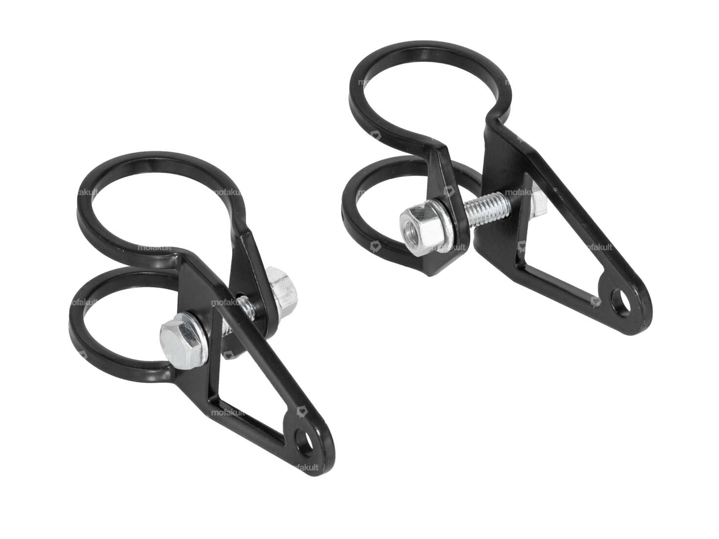 EBR Supports de lampe Ø 28 mm court noir simple Carousel Image 1