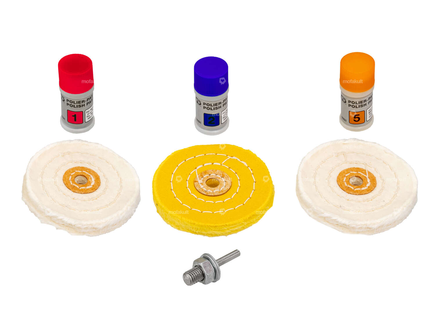 BGS Jeu de disques de polissage pour métaux tendres Ø 100 mm Carousel Image 1