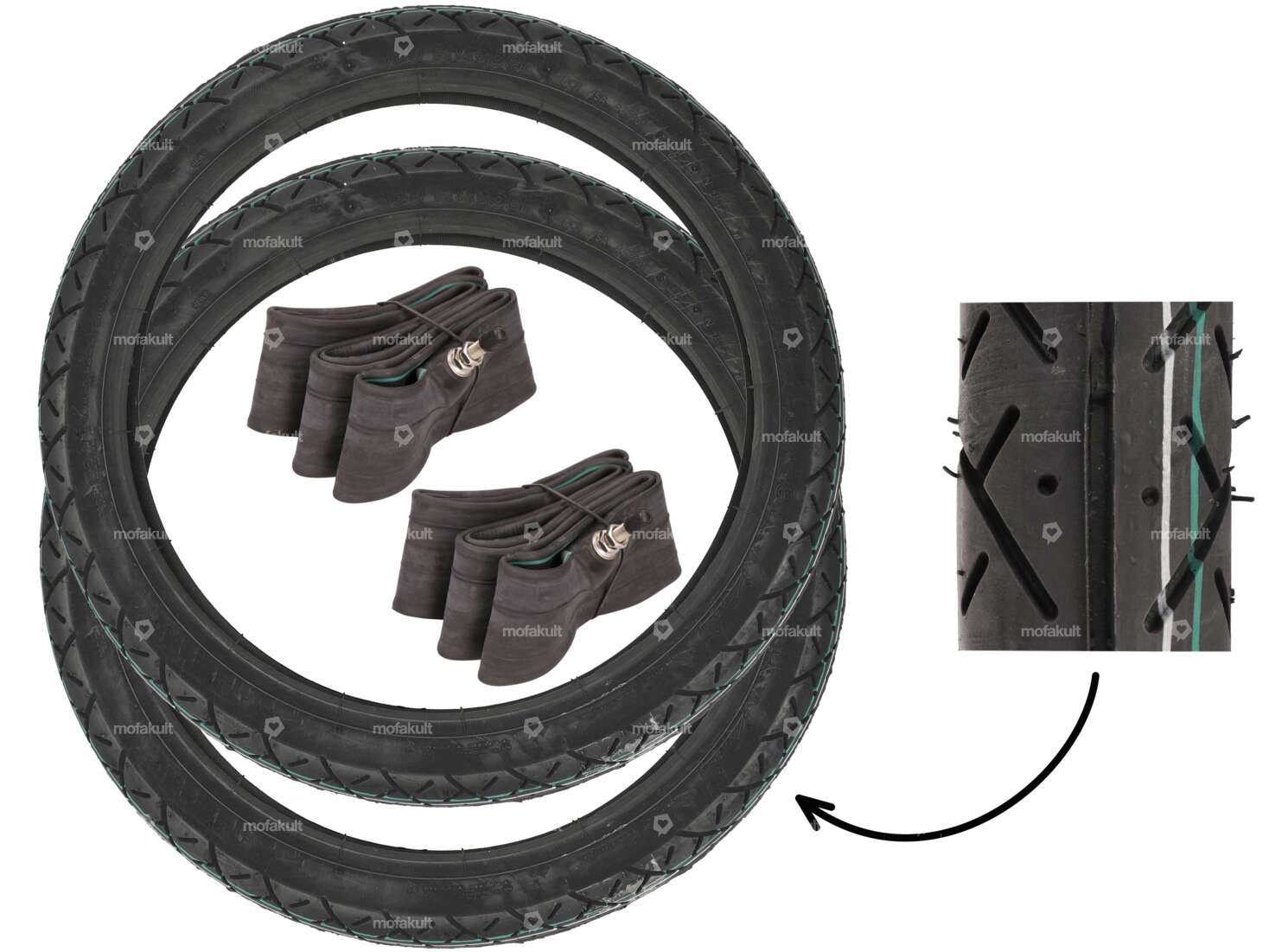 Kit de pneus VeeRubber 2.25 x 17" VRM101 (V101) Semi-Slick Carousel Image 1