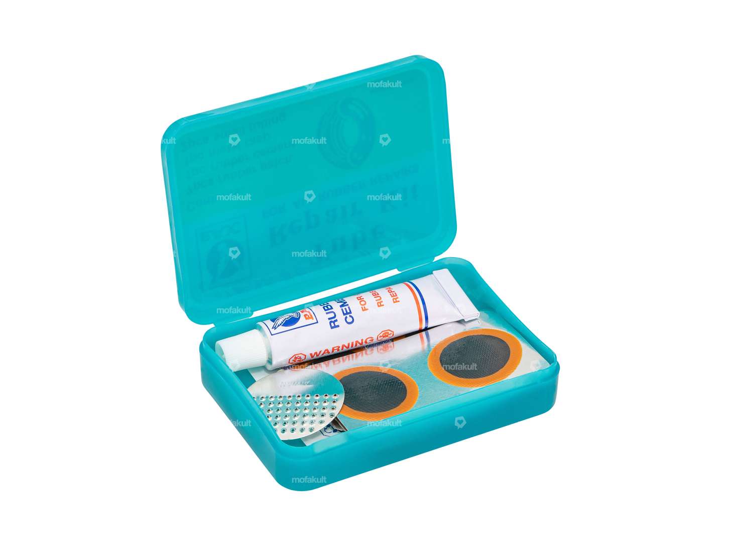 Kit de réparation pour chambres à air de cyclomoteurs / vélos Carousel Image 1