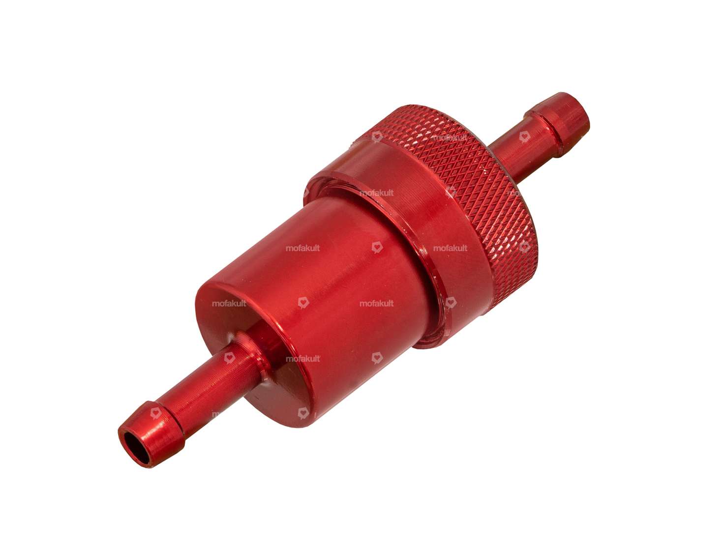 GPO filtre à essence raccord 6 mm aluminium rouge (démontable) Carousel Image 1
