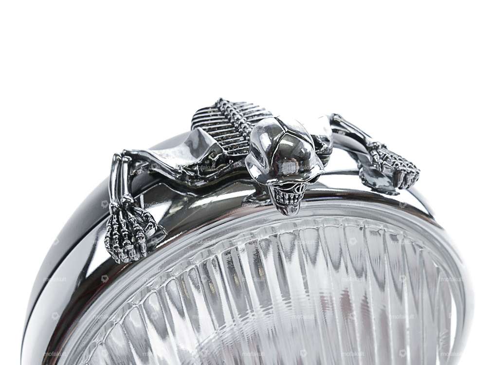 Visière Skull grande chromée Carousel Image 5