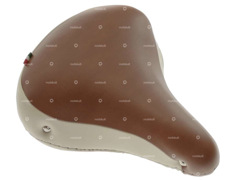 Selle Comfort à ressorts en tonneau marron / crème Carousel Image 5