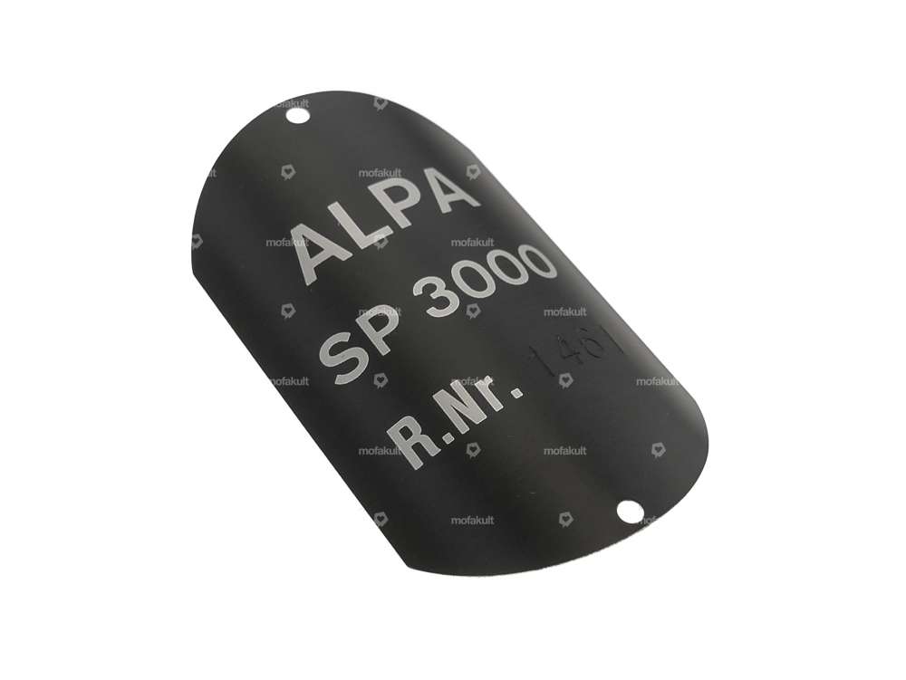 Plaque signalétique NOS | Alpa Spezial 3000 Carousel Image 2
