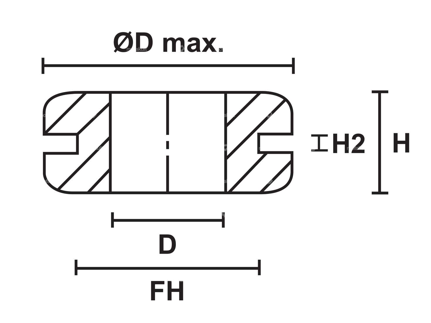 Rubber ring, large oval headlight plate Carousel Image 2