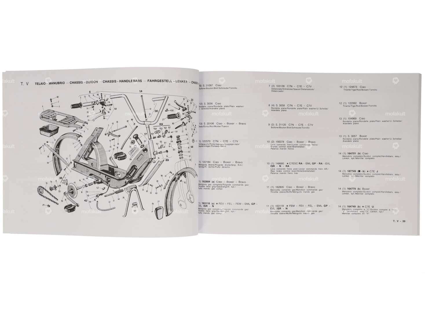Spare parts catalog 1980 | Piaggio Ciao, Boxer, Bravo Carousel Image 3