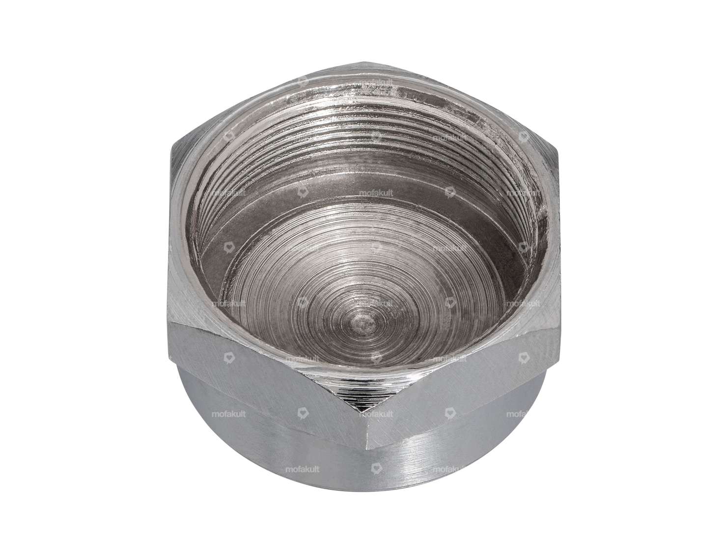 Écrou de pivot de fourche M26x1 fermé petit Plaque de fourche Chrome Carousel Image 2