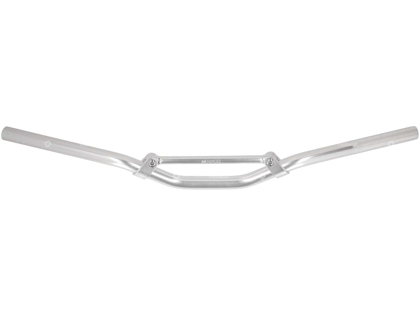 66HEROES Guidon de course Plaque de fourche 7 cm Alu argent Carousel Image 1