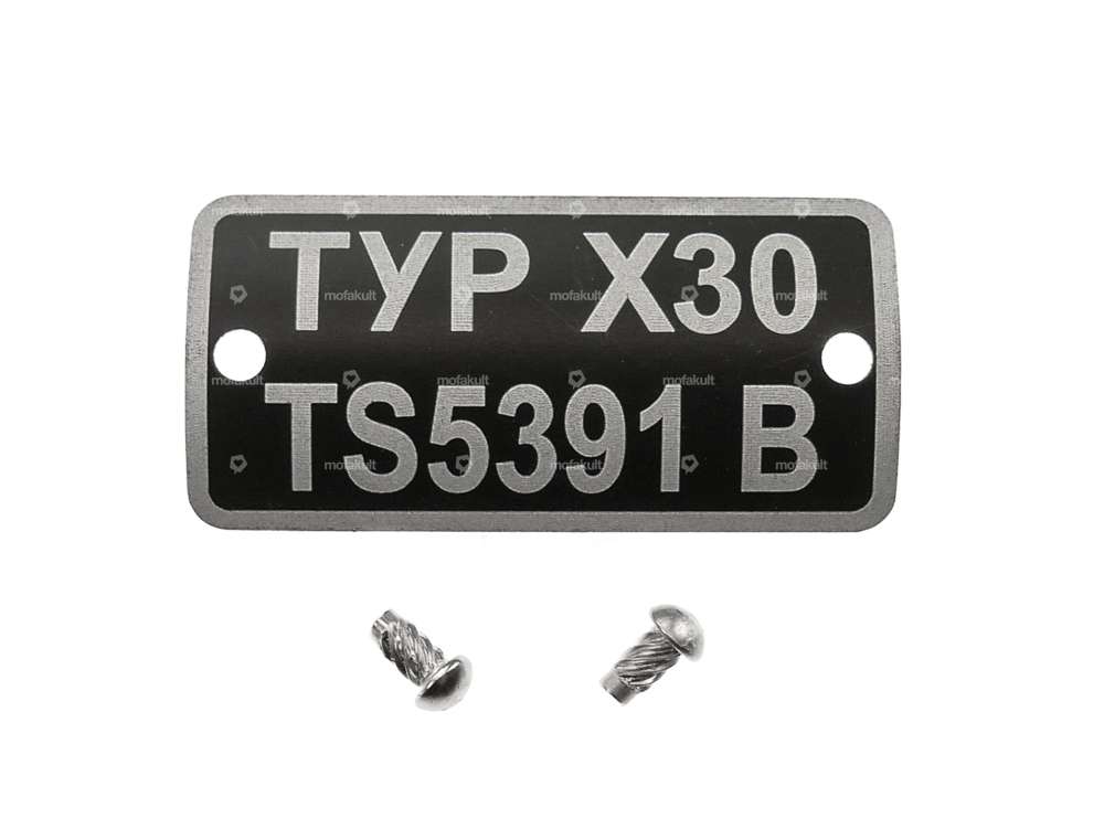 swiing® revival Plaque signalétique TYP X30 TS5391B | Puch Velux Carousel Image 1