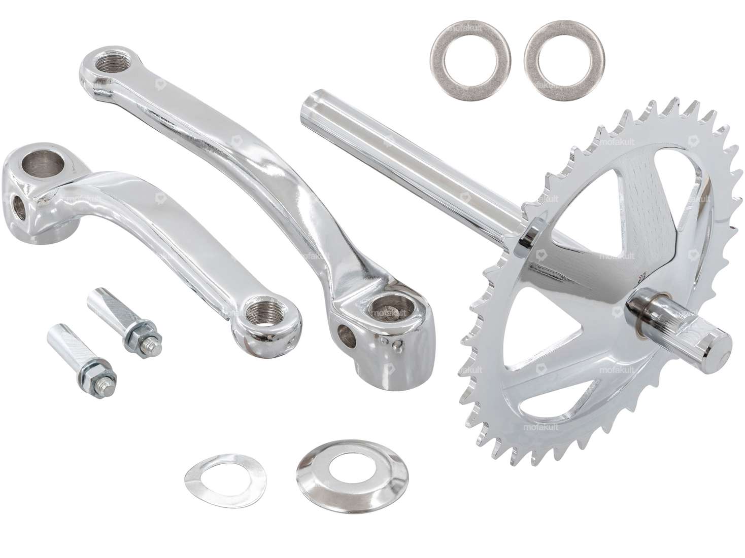 GPO Set de pédalier chromé | Puch Velux Carousel Image 1