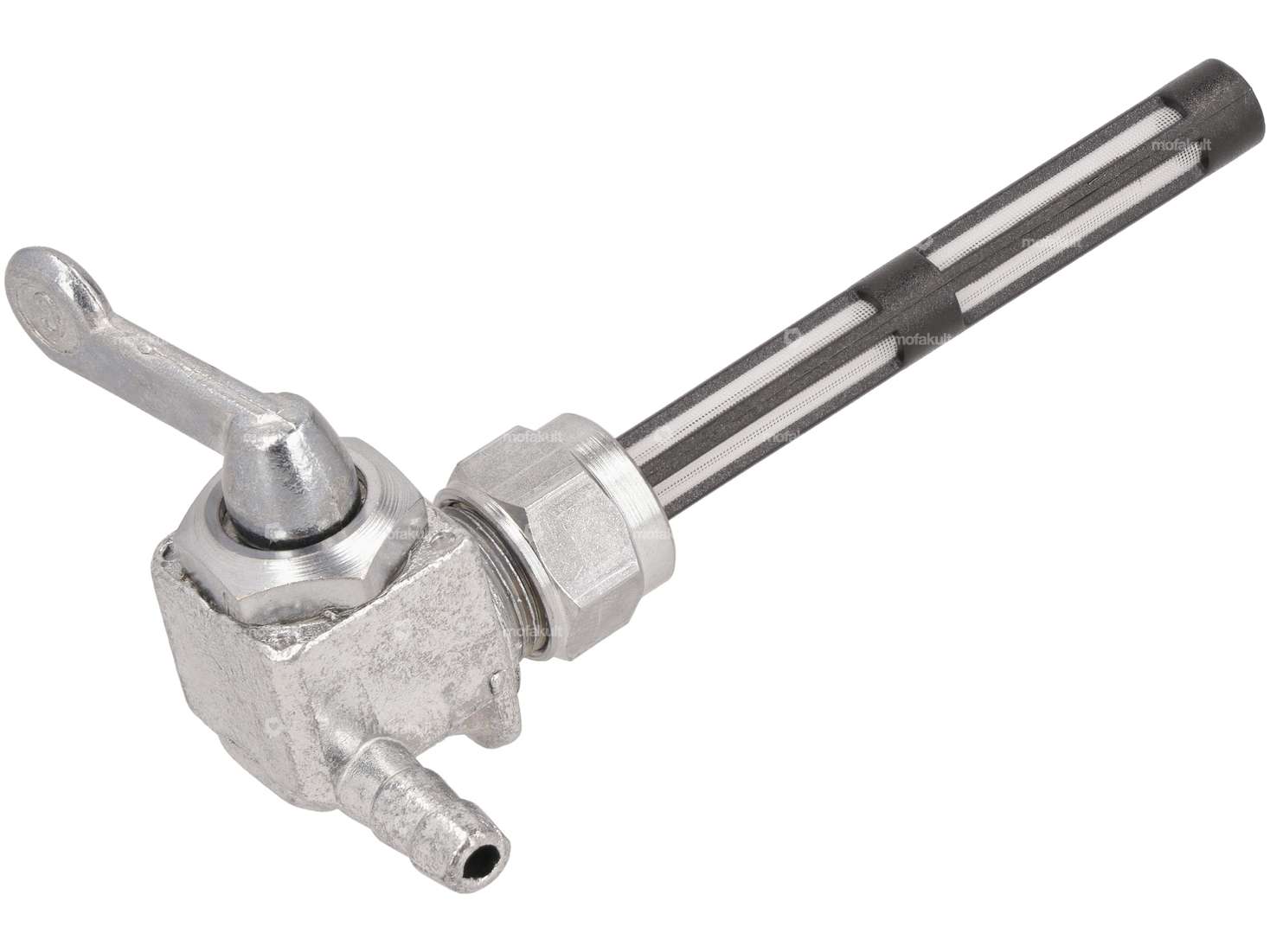 Robinet d'essence vertical M12x1 (avec écrou-raccord) sortant à droite Carousel Image 2