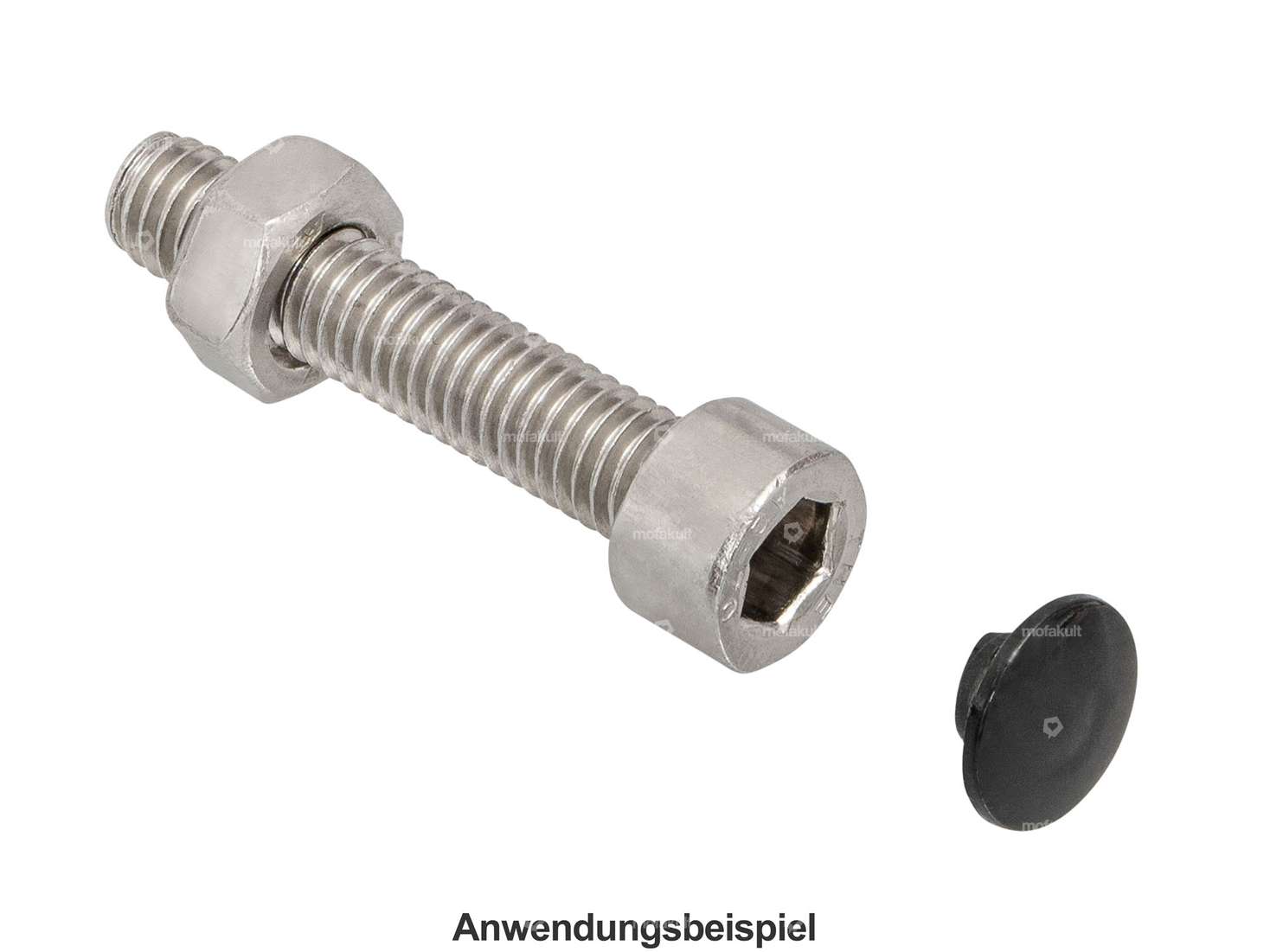 Cache SW6 à six pans creux (M8) noir Carousel Image 3