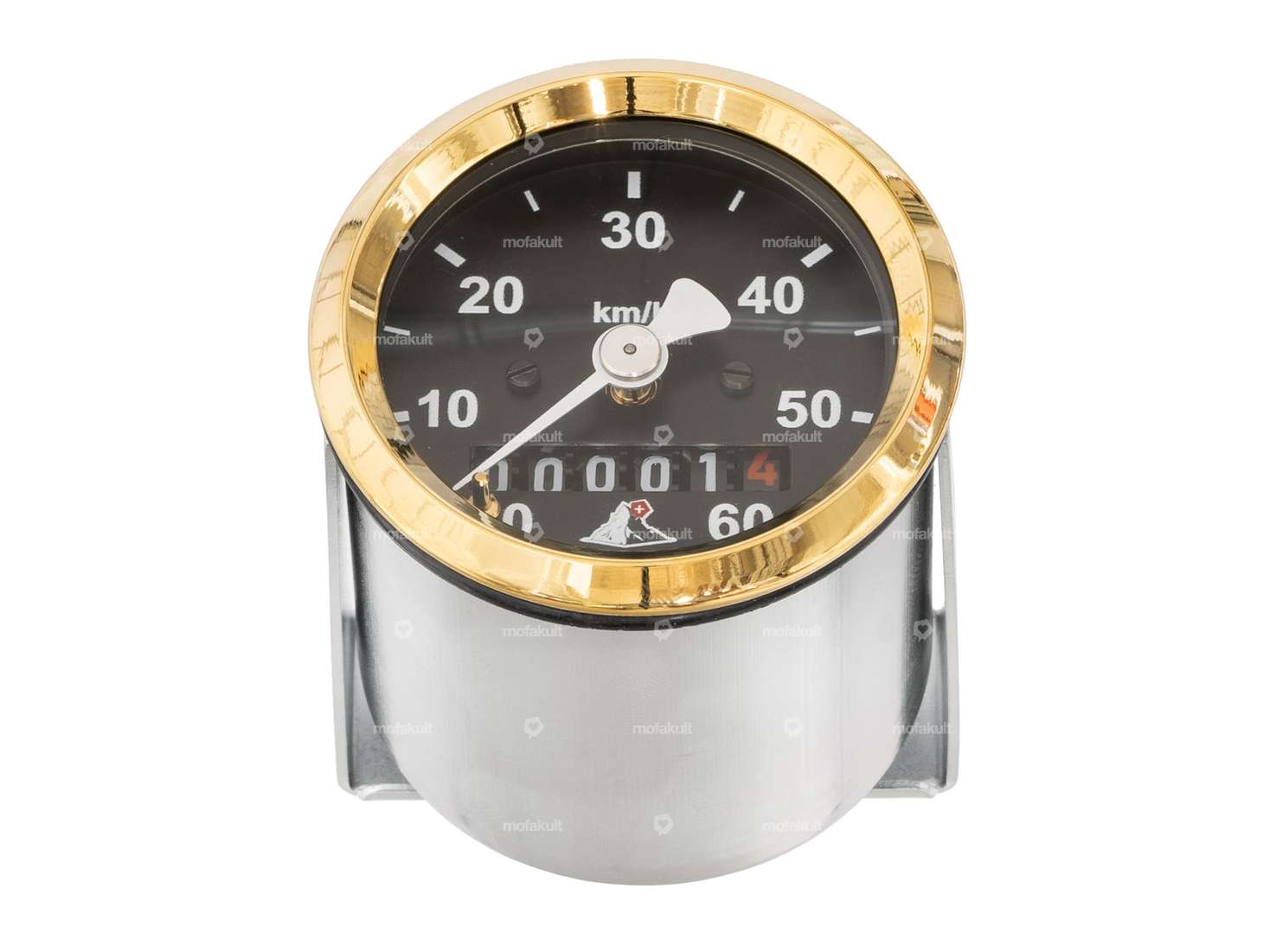 66HEROES Tachymètre 60 km/h Ø 48 mm "mofakult" noir Gold Edition Carousel Image 1