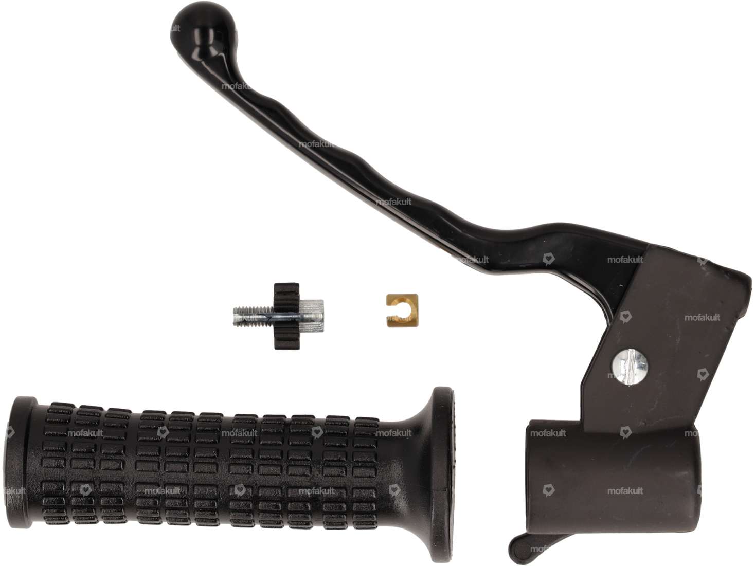 Domino poignée de frein gauche alu noir | Piaggio Ciao PX, SI Carousel Image 1