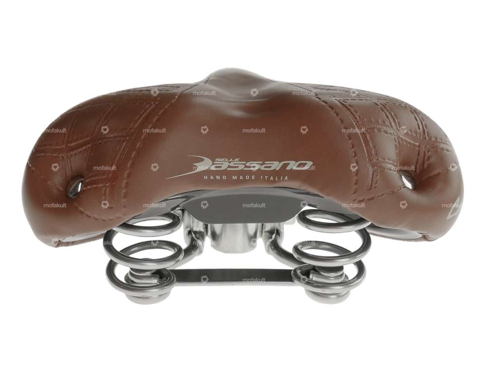 Selle Comfort à ressorts en tonneau marron Carousel Image 3