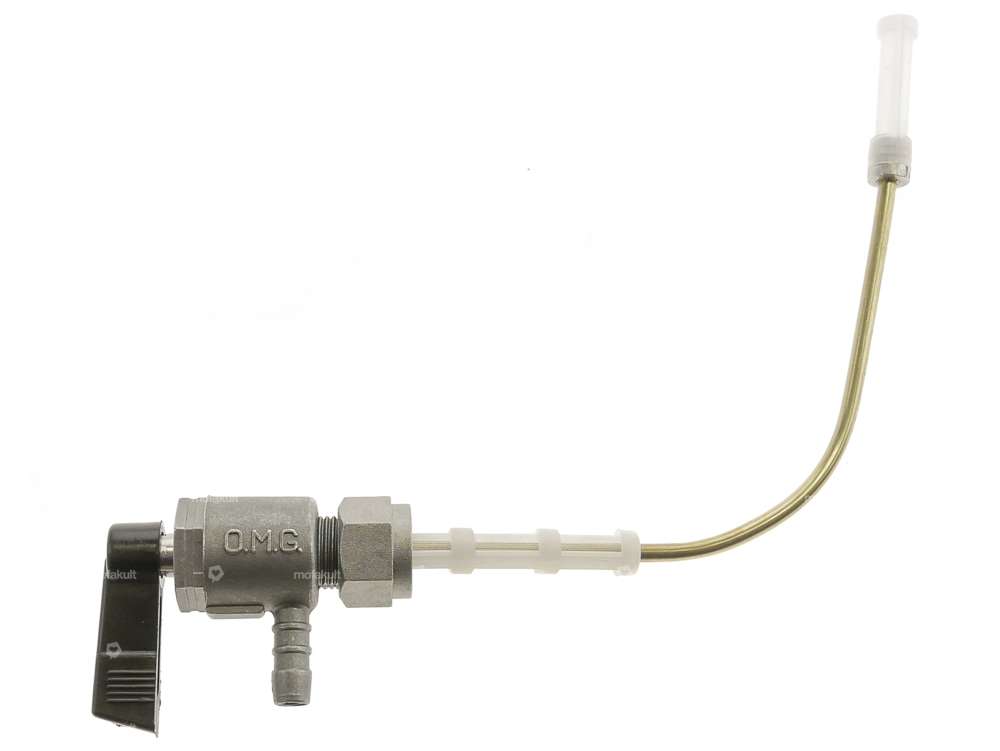 OMG robinet d'essence horizontal M12x1 (avec écrou) sortant par le bas Carousel Image 1