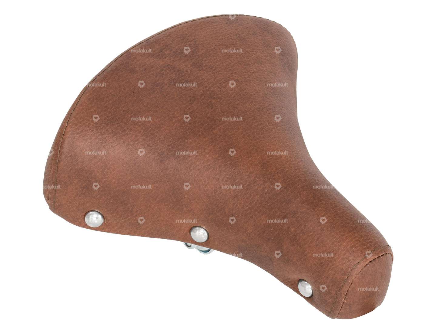 Selle Buffalo à ressorts en tonneau marron Carousel Image 2