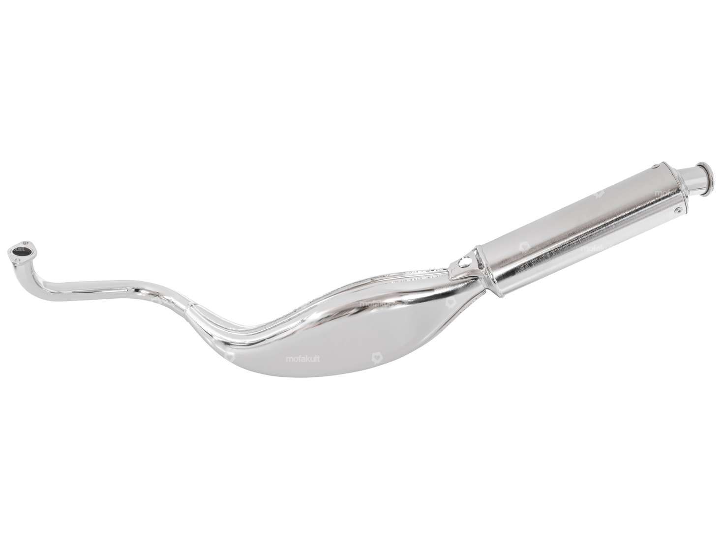 TECNO pot d'échappement "flat belly" chrome | Puch Maxi Carousel Image 1