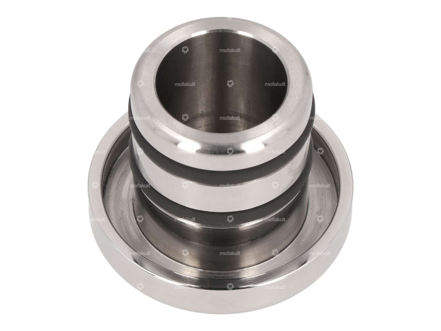 66HEROES Bouchon de réservoir rond "Puch" Inox | Puch Carousel Image 2