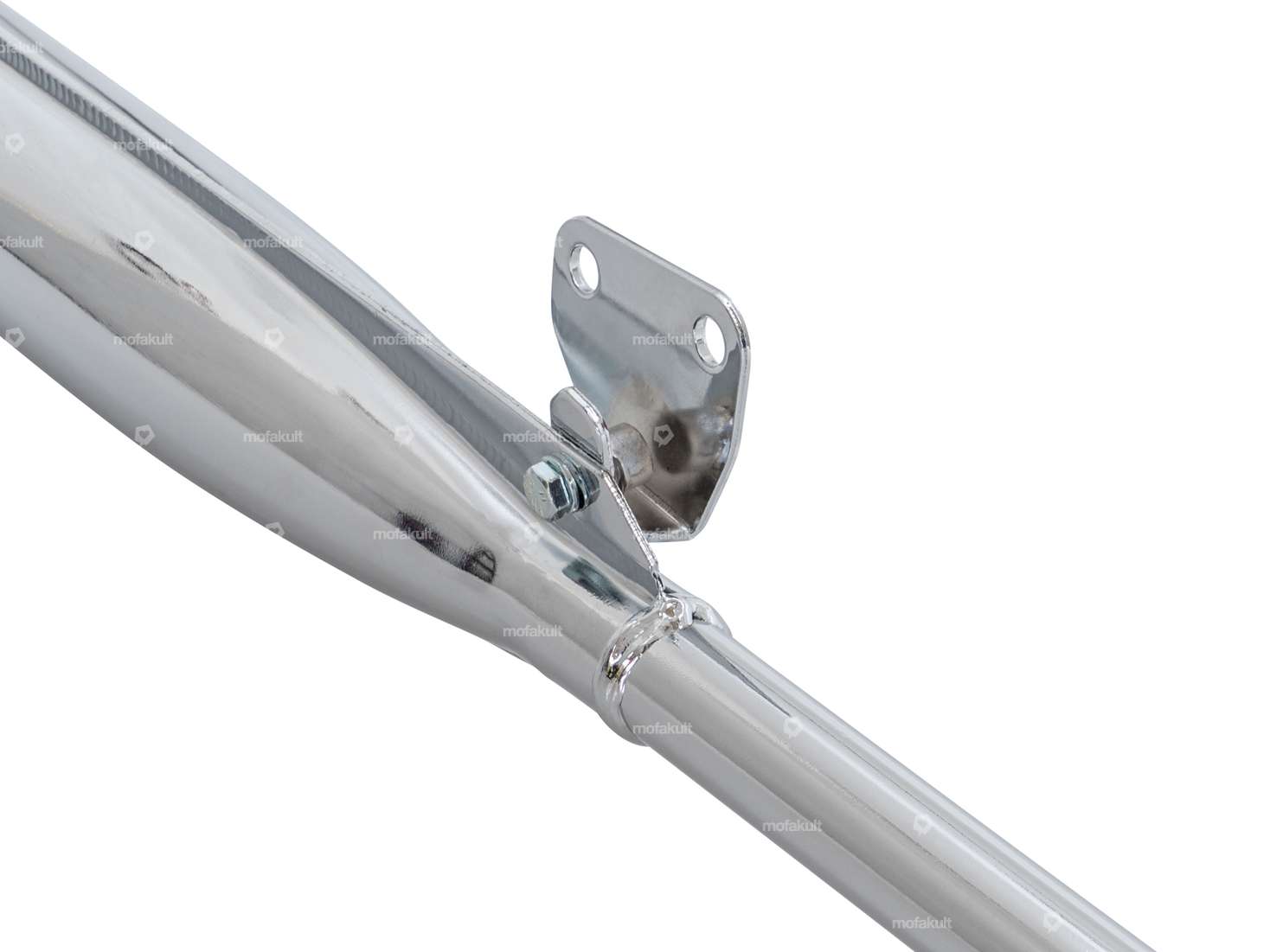 Echappement 25 mm sortie inclinée chrome | Tomos Carousel Image 2