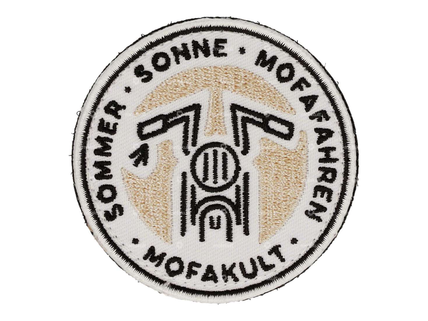 mk-Merch Ecusson "Sommer-Sonne-Mofafahren" rond Carousel Image 1