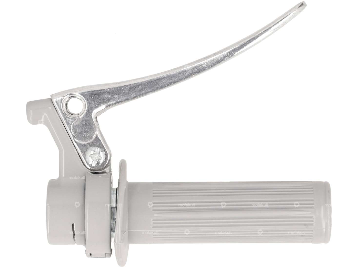 Throttle grip oldschool full cast pointed gray Carousel Image 1