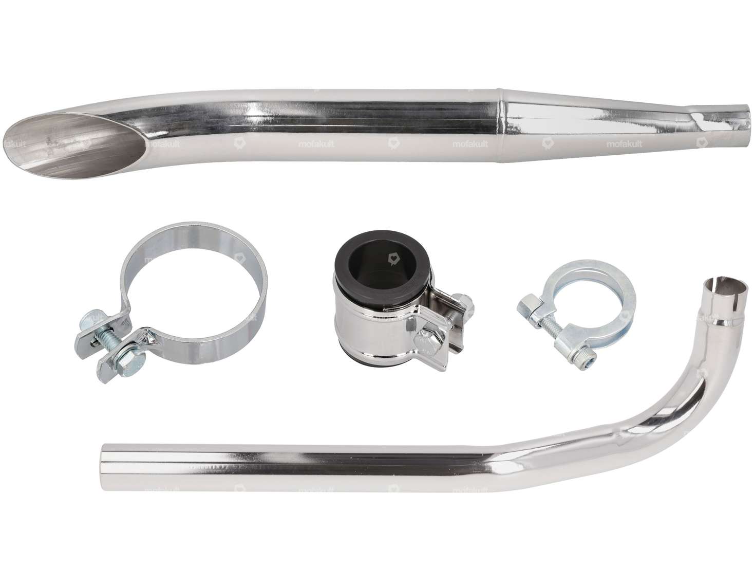 Kit d'échappement Sidepipe Ø 32 / 60 mm Chrome | Sachs 503 Carousel Image 1