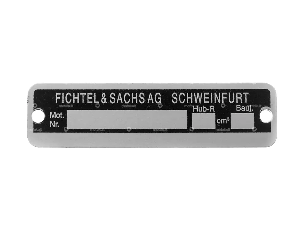 Plaque De Moteur Identifiante Type Renault - Référence 833-03 Targa S60, Occasion