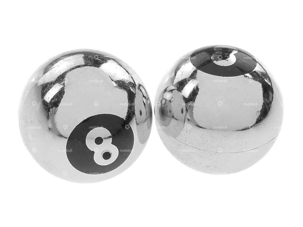 Bouchons de valve Billard "Eightball" Chrome Carousel Image 1