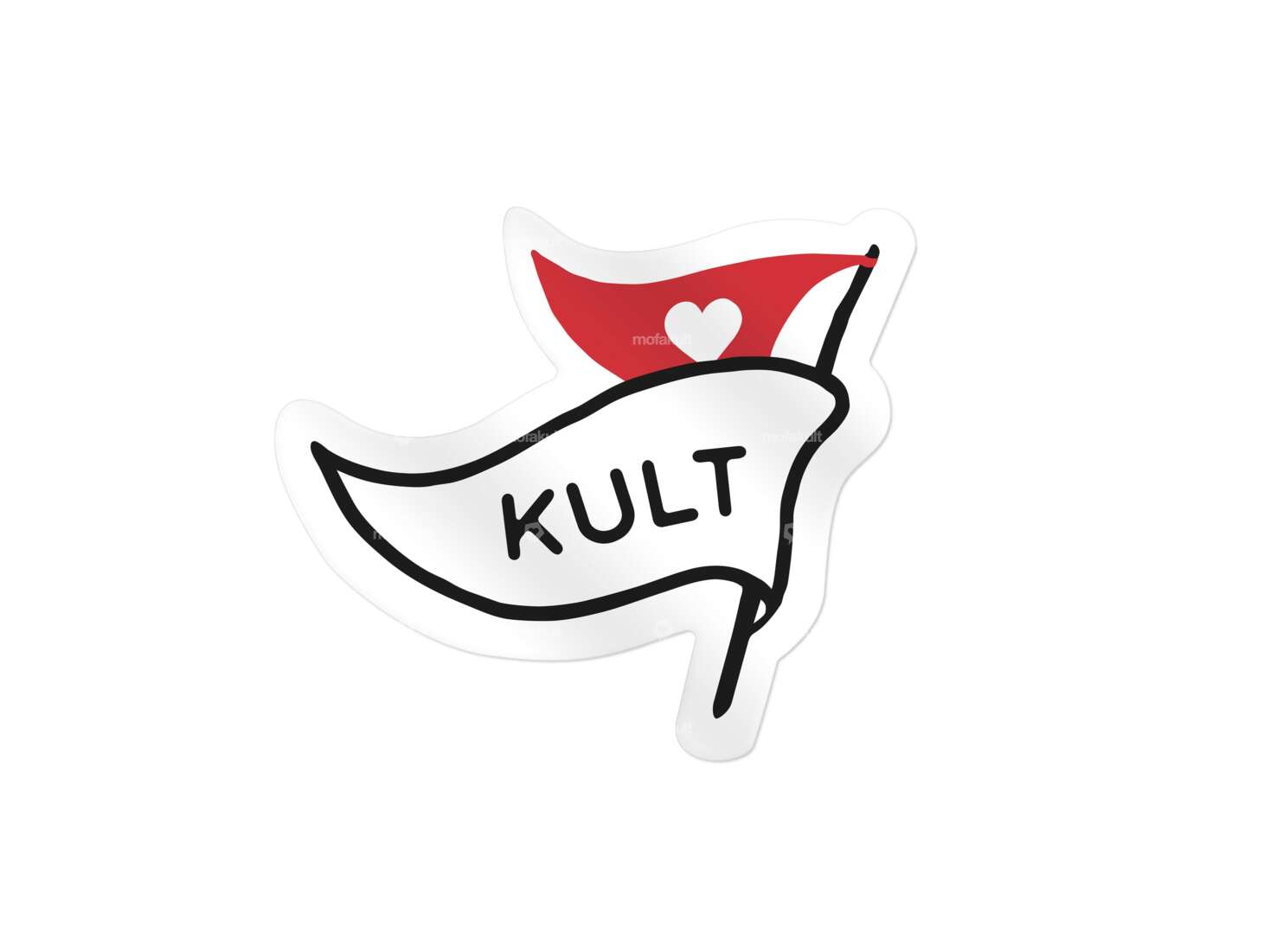 Autocollant "Kult" Drapeau 30 x 30 mm Carousel Image 1