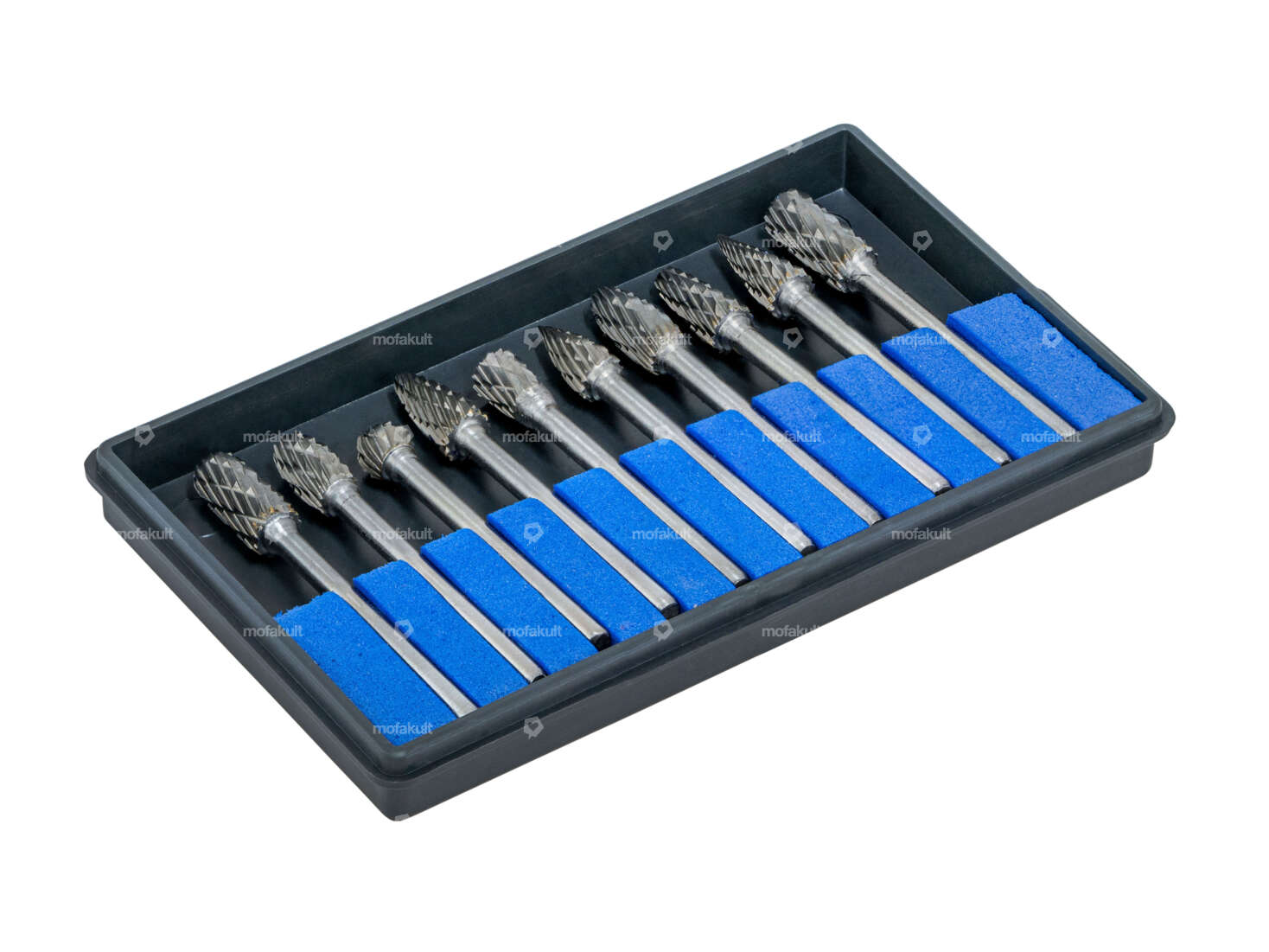 Jeu de fraises au carbure de tungstène 10 pces (admission 3 mm) Carousel Image 1