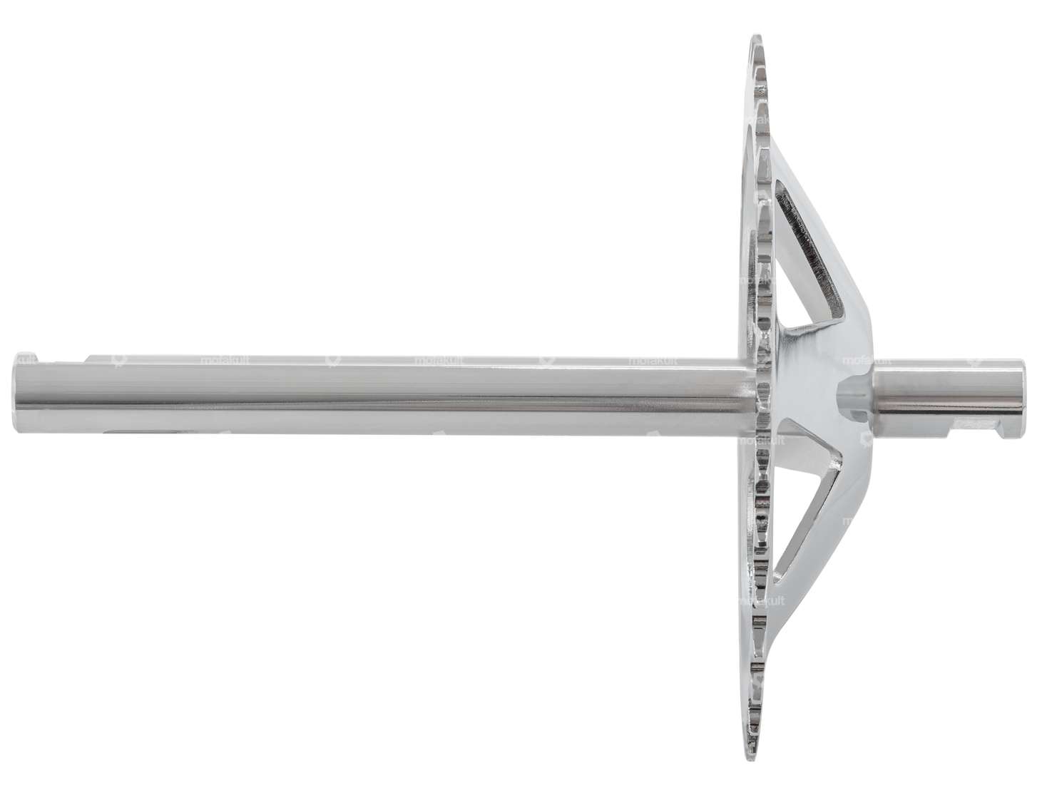 GPO Axe de pédalier avec couronne 34 dents chrome | Puch X30 Velux Carousel Image 3