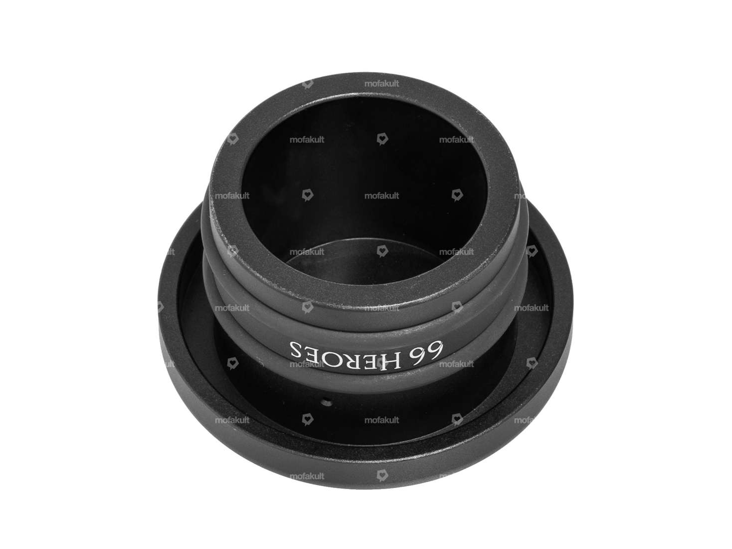 66HEROES Bouchon de réservoir alu rond noir | Piaggio SI Carousel Image 2