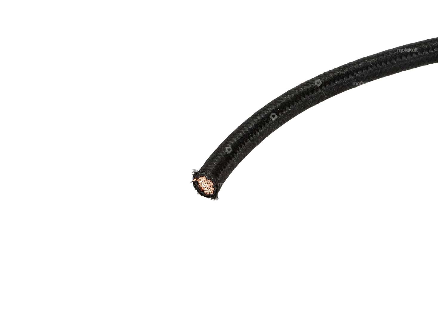 Power cable 1-core textile 1.5 mm² (per meter) black Carousel Image 2