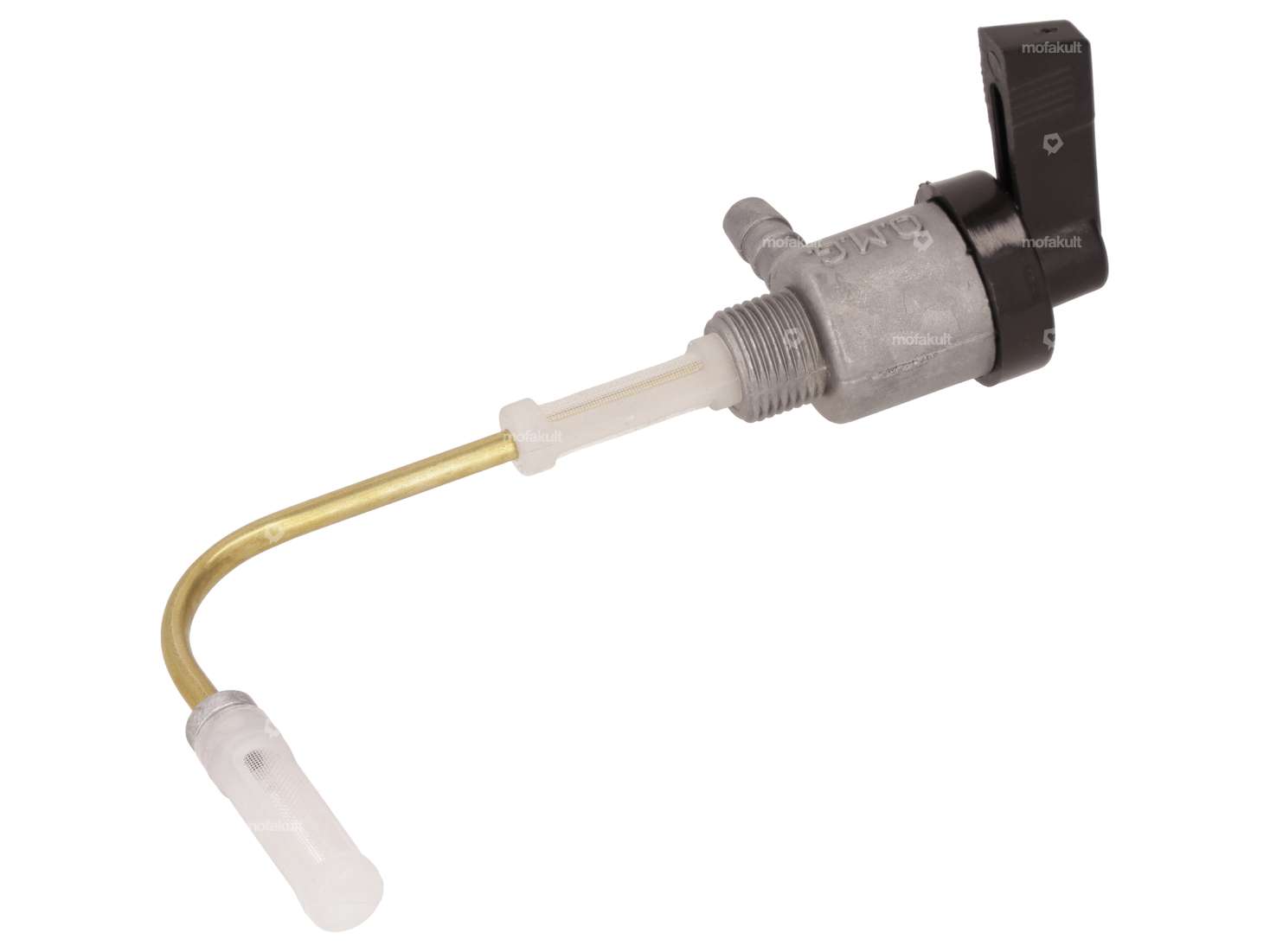 OMG robinet d'essence horizontal M12x1 (avec écrou) sortant par le bas Carousel Image 3