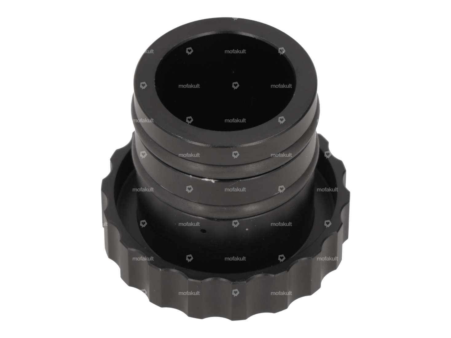 66HEROES Bouchon de réservoir "Piaggio" ondulé noir | Piaggio Ciao, Bravo Carousel Image 2