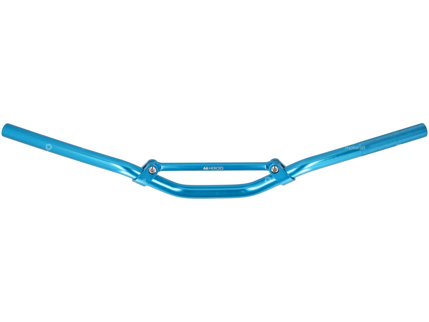 66HEROES Guidon de course plaque de fourche 7 cm alu bleu Carousel Image 1