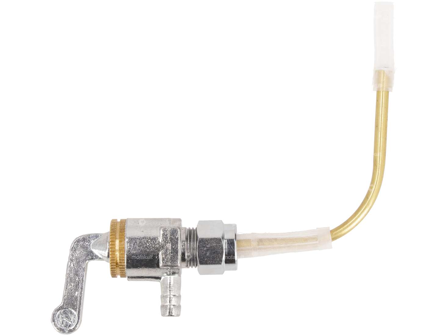 Robinet d'essence horizontal M12x1 (avec écrou-raccord) sortant par le bas Carousel Image 1