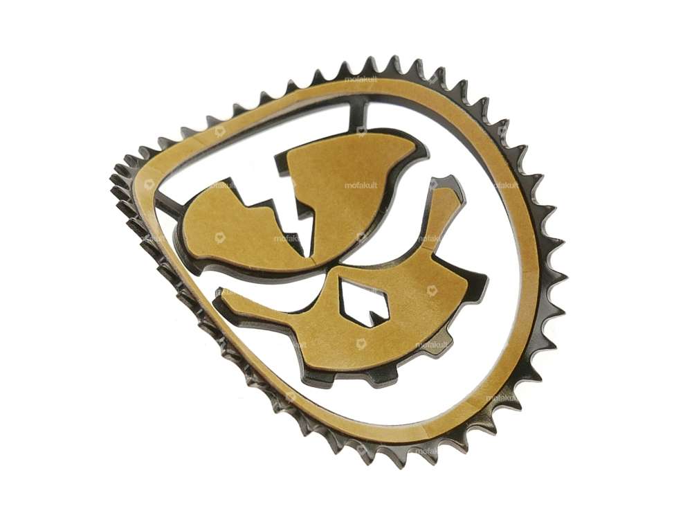 Steering head plate (adhesive) Skull Head black Carousel Image 3