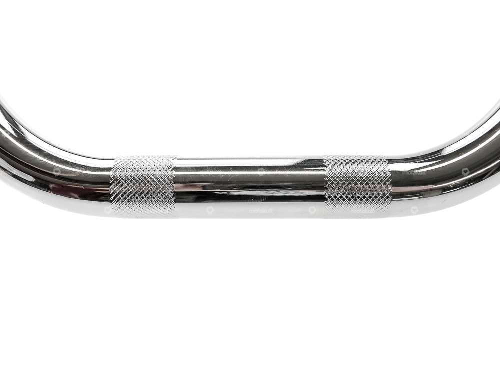 Guidon plaque de fourche 20 cm courbé avec plaque chrome Carousel Image 3