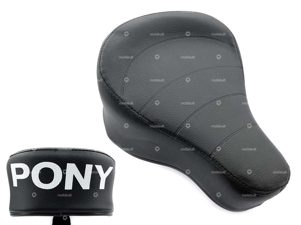Selle "PONY" inscription noire Carousel Image 1